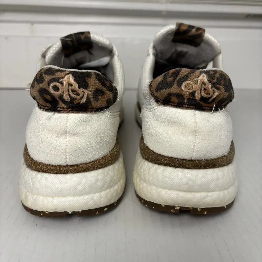 OTBT Flash Platform Sneaker Women's Size 8.5 Style 10137 white and leopard - Picture 3 of 12